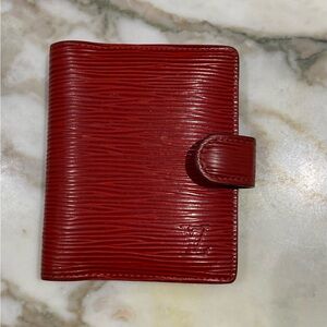 Authentic LV Red EPI Leather Compact Wallet